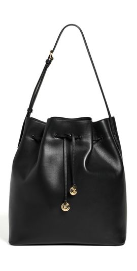 Liffner Liffner Charm Bucket Bag Black Gold Hardware One