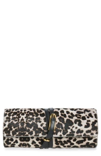 LIFFNER LIFFNER Genuine Calf Hair Belted Clutch