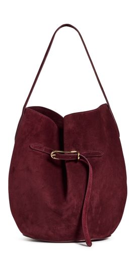 Liffner Liffner Large Belted Bucket Bag Burgundy/Gold Hardware One