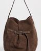 Liffner Liffner Large Belted Bucket Bag Dark Brown One - 2