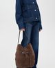 Liffner Liffner Large Belted Bucket Bag Dark Brown One - 3