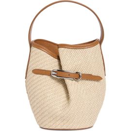 LIFFNER LIFFNER Mini Belted Raffia Bucket Bag