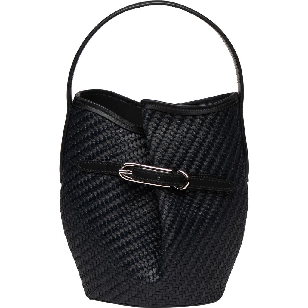 LIFFNER LIFFNER Mini Raffia Belted Bucket Bag