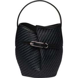 LIFFNER LIFFNER Mini Raffia Belted Bucket Bag