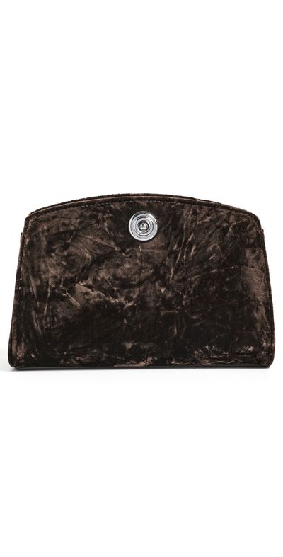 Liffner Liffner Pushlock Clutch Brown/Silver Hardware One