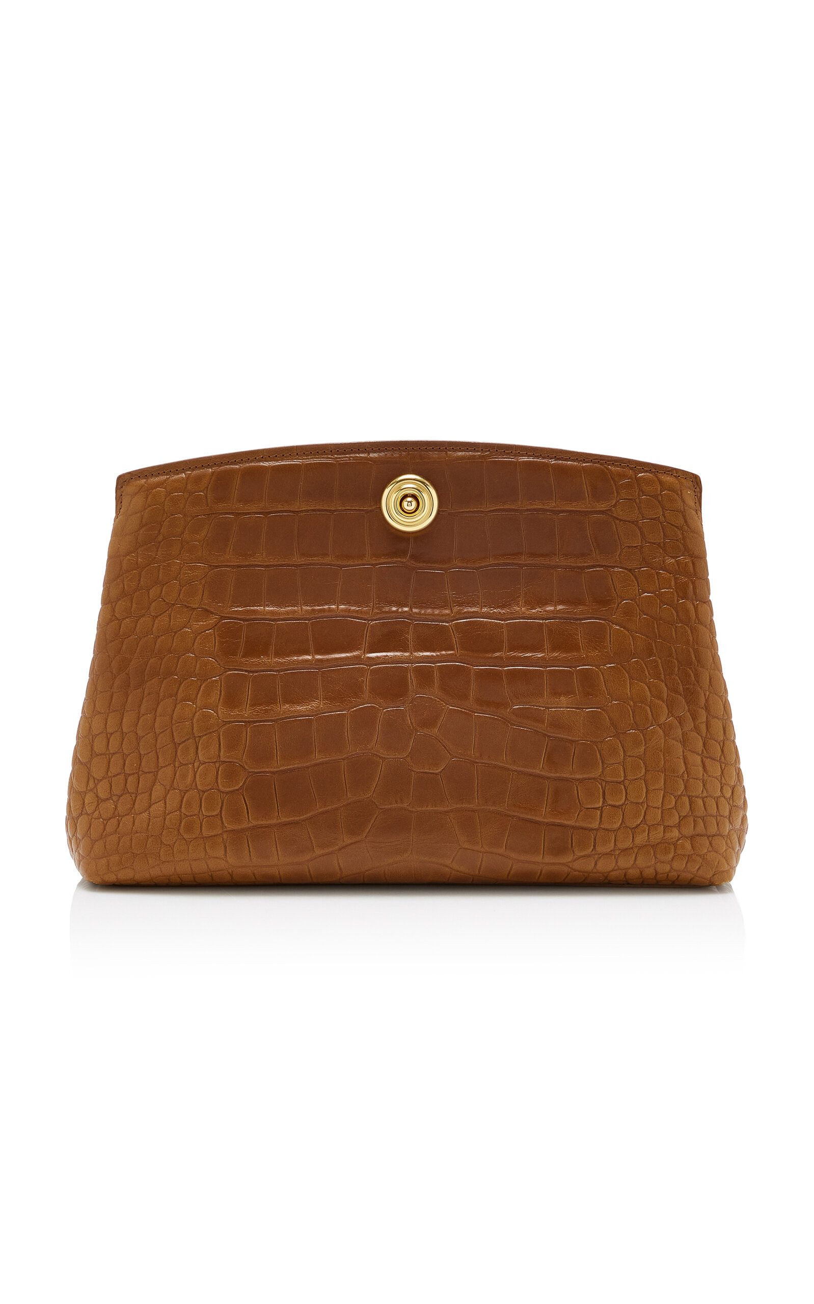 Liffner Liffner Pushlock CrocEffect Leather Pouch