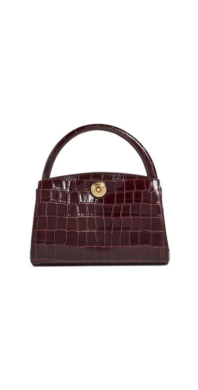 Liffner Liffner Pushlock Lady Mini Bag Burgundy/Gold Hardware One