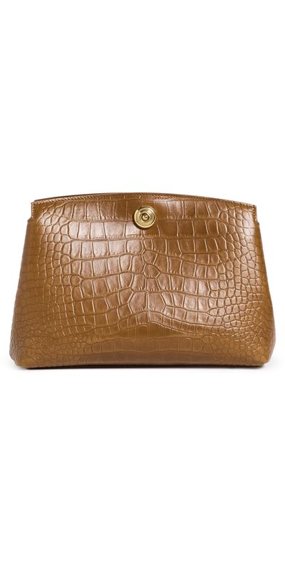 Liffner Liffner Pushlock Leather Pouch Nougat Gold Lock One