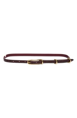 LIFFNER LIFFNER Three Keepers Slim Leather Belt
