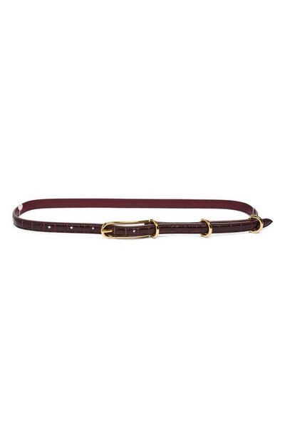 LIFFNER LIFFNER Three Keepers Slim Leather Belt