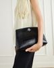 LIFFNER Pushlock crocodile-effect leather clutch - 2