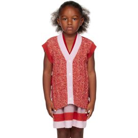 Ligne Noire Ligne Noire Kids Red & Pink Melange Vest