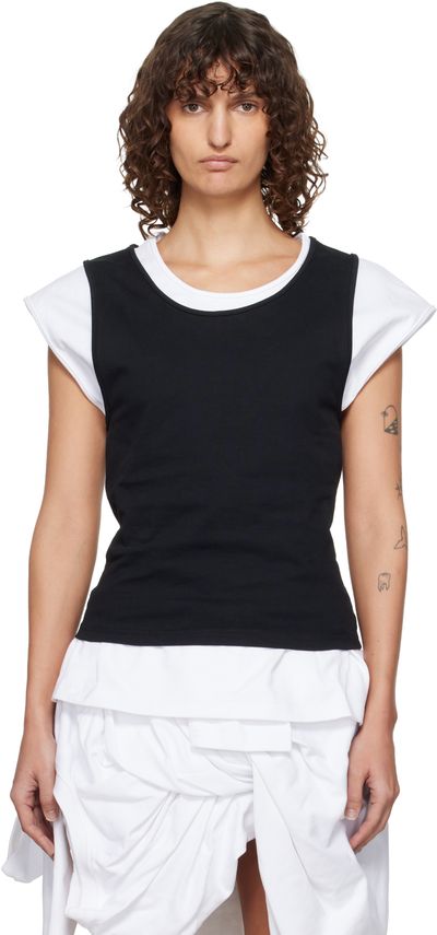 LII LII Black & White Tank-Layer T-shirt