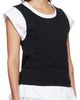 LII LII Black & White Tank-Layer T-shirt - 2