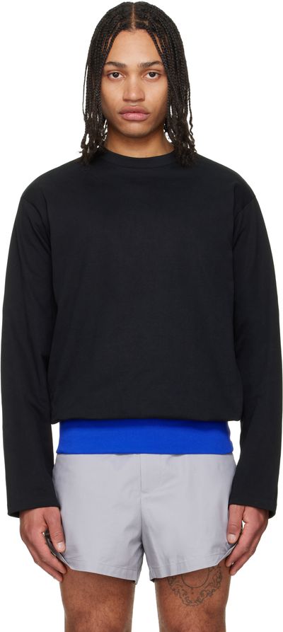 LII LII Black Contrast Waistband T-shirt