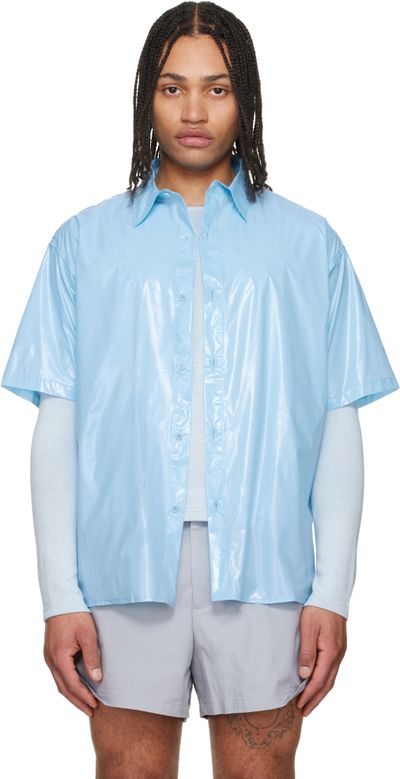 LII LII Blue Gloss Short-Sleeve Shirt