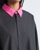 LII LII Contrast Collar Cotton Button-Down Shirt - 4