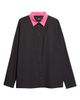 LII LII Contrast Collar Cotton Button-Down Shirt - 5