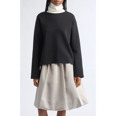 LII LII Contrast Jersey Turtleneck