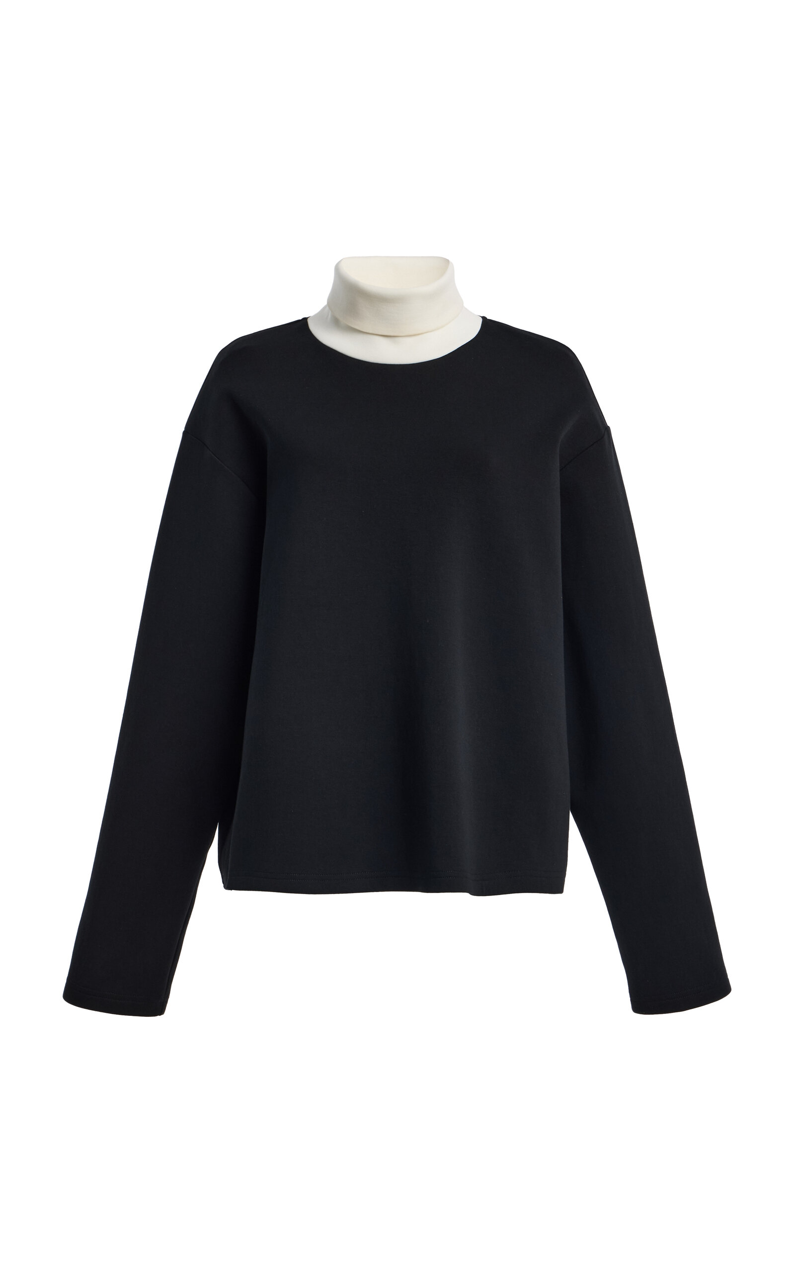 Lii Lii Contrast Turtleneck Jersey Top