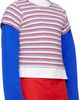 LII LII Purple & Red Cropped Stripe T-shirt - 2