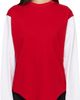 LII LII Red & White Contrast Long Sleeve Bodysuit - 1