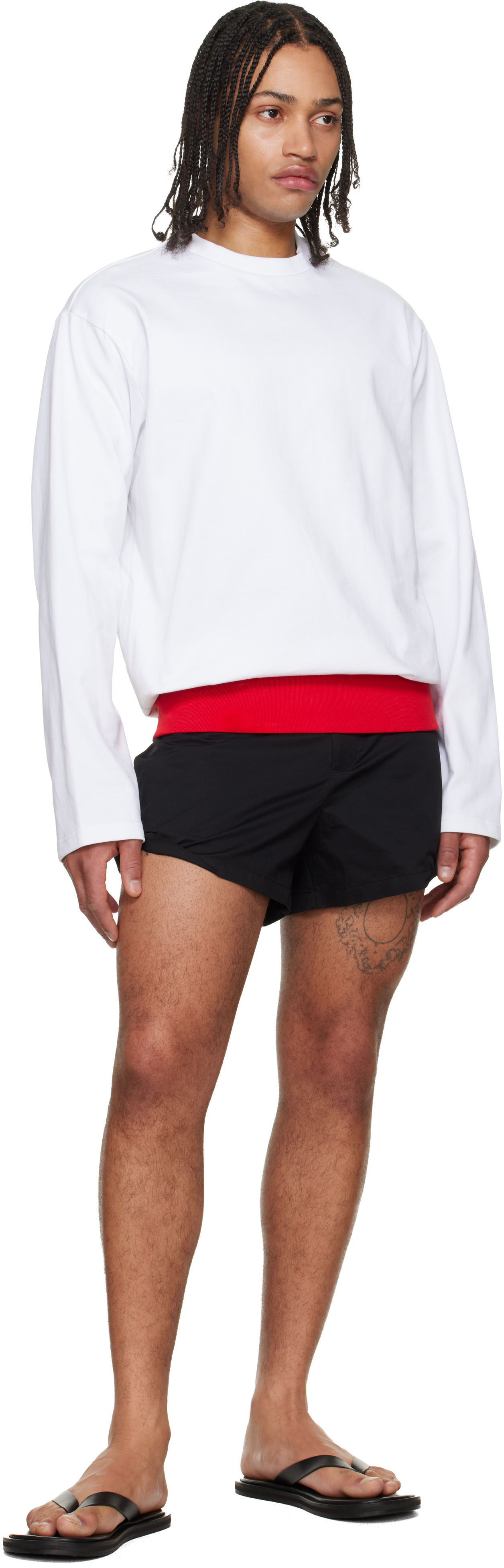 LII - White Contrast Waistband T-shirt