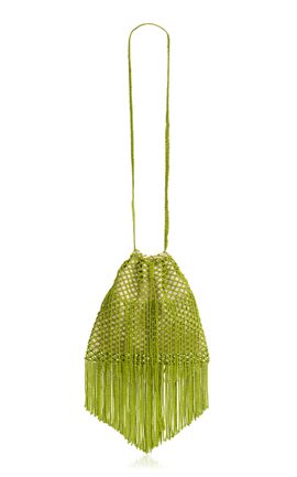 Like a Bird Like a Bird Fringe Olive Beaded Bag