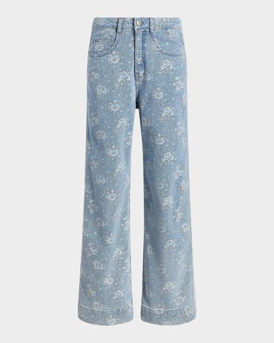 Likely Betsy Bouquet-Print Wide-Leg Jeans