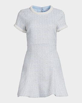 Likely Brie Embellished Tweed Mini Dress