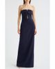 LIKELY LIKELY Fallon Satin Bow Cutout Strapless Sheath Gown - 1