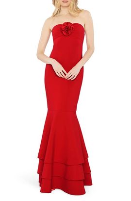 LIKELY LIKELY Levi Rosette Strapless Mermaid Gown
