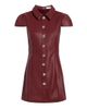 Likely Women's Anika Crystal Button-Detail Faux-Leather Minidress - 1