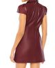 Likely Women's Anika Crystal Button-Detail Faux-Leather Minidress - 3
