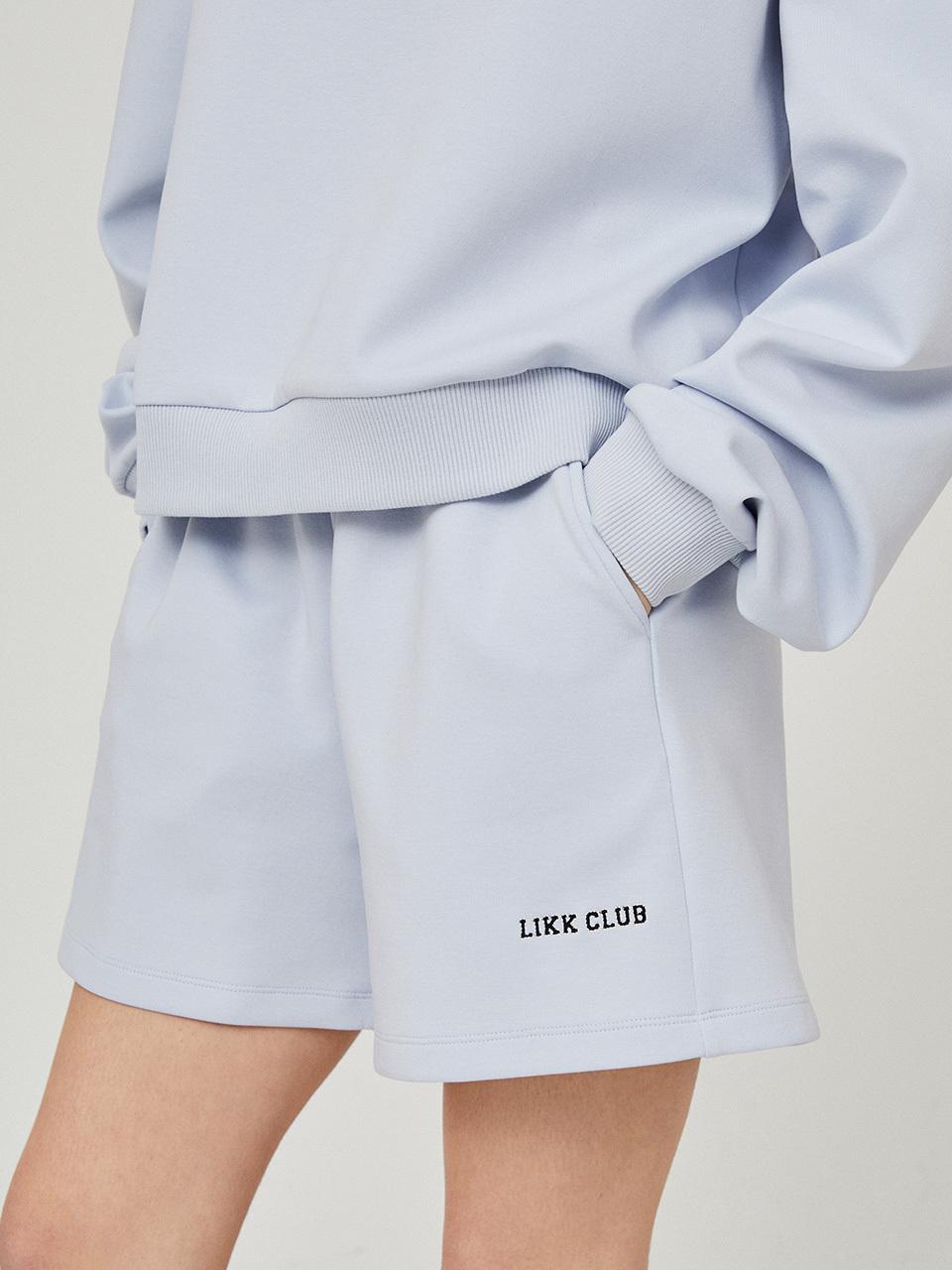 LIKK Embroidered Point BANDING Shorts (Sky Blue)_L4A1 -