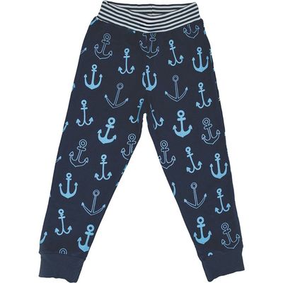Lilly & Sid Lilly & Sid Organic Cotton Anchor Print Joggers