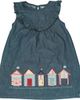 Lilly & Sid Lilly & Sid Organic Cotton Beach Hut Applique Dress - 1