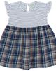 Lilly & Sid Lilly & Sid Organic Cotton Check And Stripe Dress - 1
