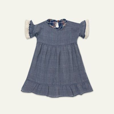 Lilly & Sid Lilly & Sid Organic Cotton Check Print Dress(Baby)