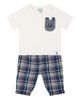 Lilly & Sid Lilly & Sid Organic Cotton Check Print Top And Trouser Set - 1