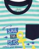 Lilly & Sid Lilly & Sid Organic Cotton Sail The Seas Slogan T-Shirt - 3