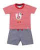Lilly & Sid Lilly & Sid Organic Cotton Seagull and Stripe Print T-Shirt and Short Set - 1