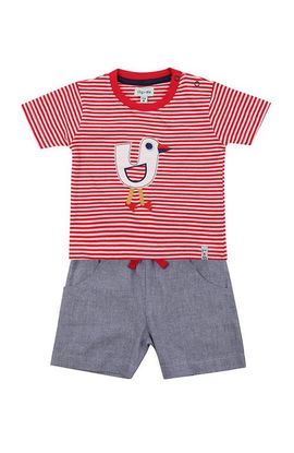 Lilly & Sid Lilly & Sid Organic Cotton Seagull and Stripe Print T-Shirt and Short Set