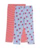 Lilly & Sid Lilly & Sid Organic Cotton Strawberry and Stripe Print Leggings -2 Pack - 1