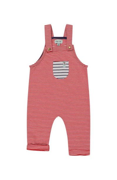 Lilly & Sid Lilly & Sid Organic Cotton Stripe Print Dungarees Jumpsuit