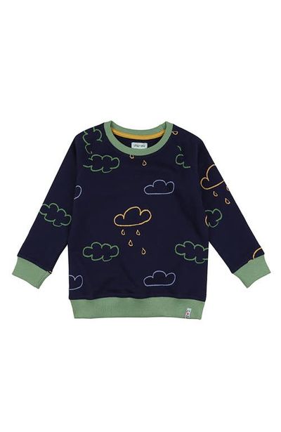 Lilly & Sid Lilly & Sid Organic Cotton Weather Print Sweatshirt
