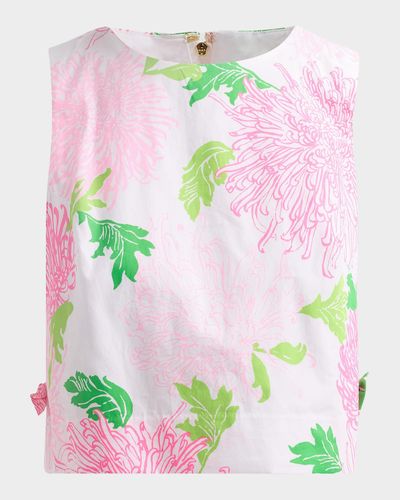Lilly Pulitzer Annaleese Floral Cotton Sleeveless Crop Top