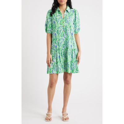 Lilly Pulitzer® Lilly Pulitzer® Bingley Short Sleeve Cotton Drop Waist Minidress