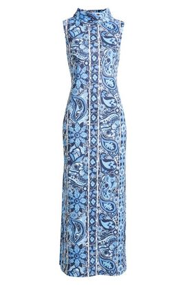 Lilly Pulitzer® Lilly Pulitzer® Daisee Mixed Print Cotton Blend Maxi Dress