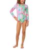 Lilly Pulitzer Lilly Pulitzer Girls' Denning Rashguard Swimsuit Upf 50+ - 1